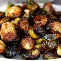 Image of brussel sprouts with honey and a balsamic glaze